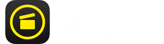 The JB Hi-Fi NOW Video app icon: a yellow circled film clapper on a dark rounded square