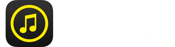 The JB Hi-Fi NOW Music app icon: a yellow circled music note on a dark rounded square